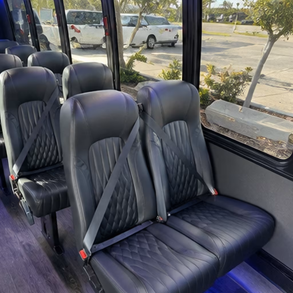 West Jordan Airport Shuttle & Transportation party bus interior