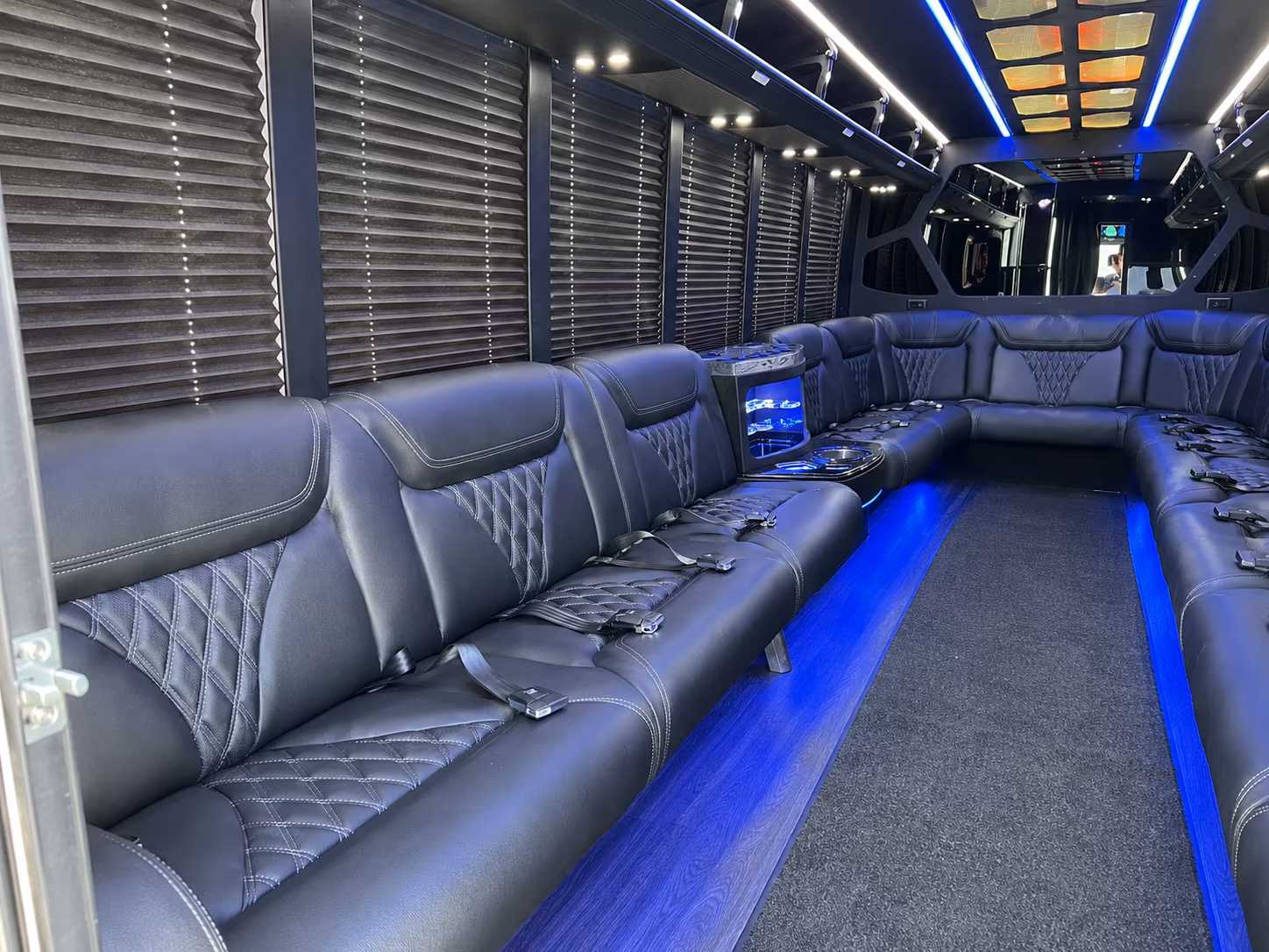 West Jordan Private Event Transportation party bus interior