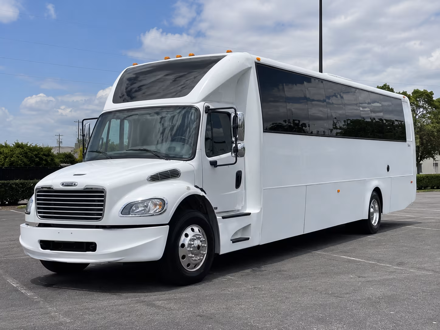 West Jordan Private Event Transportation party bus exterior