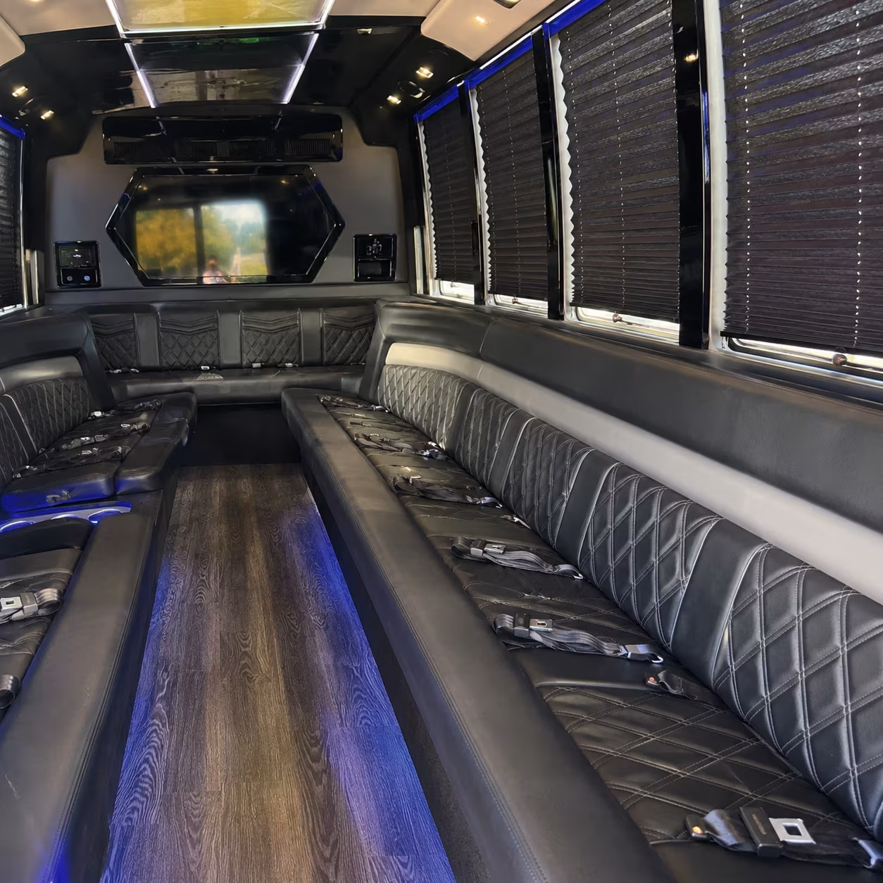 West Jordan Prom & Homecoming Transportation party bus exterior