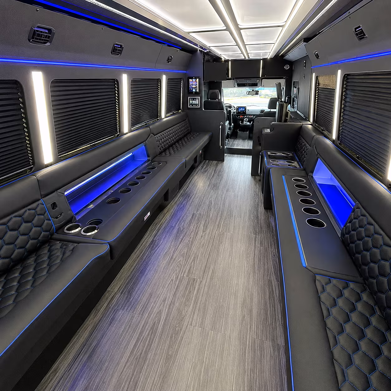 West Jordan Prom & Homecoming Transportation party bus interior