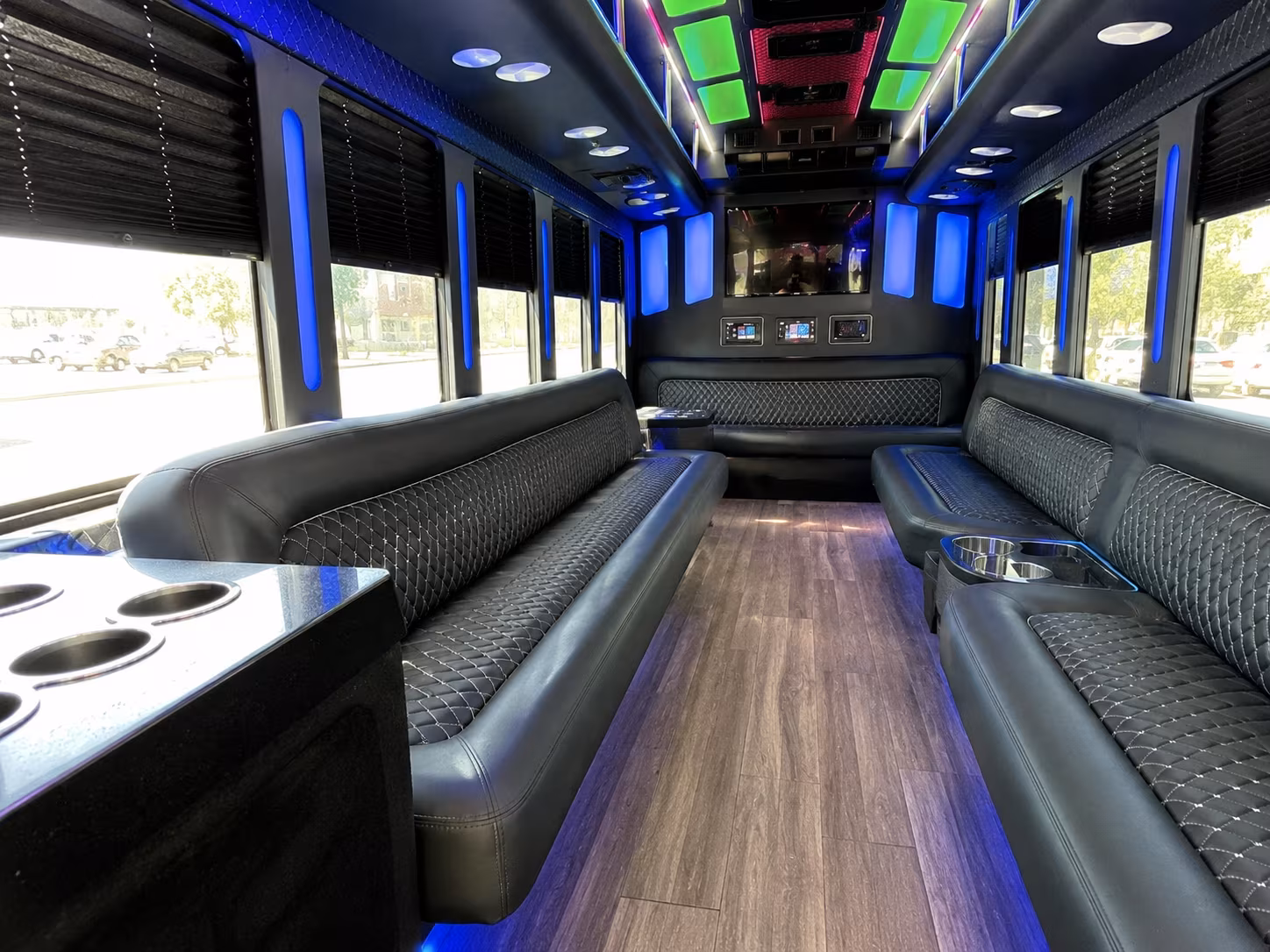West Jordan Prom & Homecoming Transportation party bus exterior