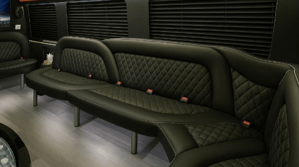 Interior of West Jordan Party Bus Company's 14 Passenger Sprinter Limousine in Sandy