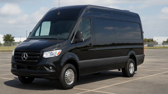 Exterior of West Jordan Party Bus Company's 14 Passenger Sprinter Limousine in West Valley City