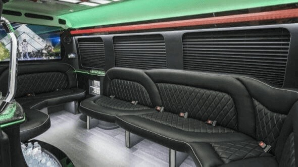 Interior of West Jordan Party Bus Company's 15 Passenger Party Bus in Murray