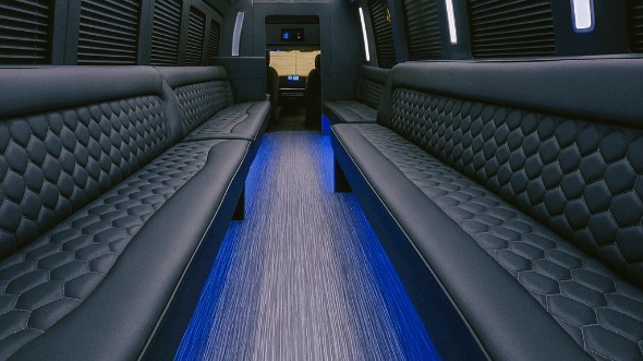 Interior of West Jordan Party Bus Company's 20 Passenger Party Bus in Herriman
