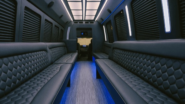 Interior of West Jordan Party Bus Company's 20 Passenger Party Bus in Sandy