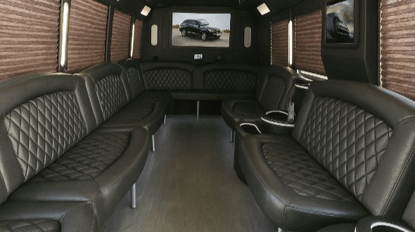 Interior of West Jordan Party Bus Company's 20 Passenger Party Bus in Taylorsville