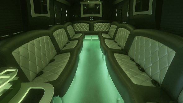 Interior of West Jordan Party Bus Company's 20 Passenger Party Bus in West Valley City