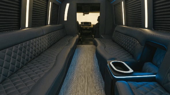 Interior of West Jordan Party Bus Company's 25 Passenger Party Bus in Murray