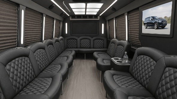 Interior of West Jordan Party Bus Company's 25 Passenger Party Bus in Salt Lake City