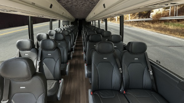 Interior of West Jordan Party Bus Company's 28 Passenger Minibus in West Jordan
