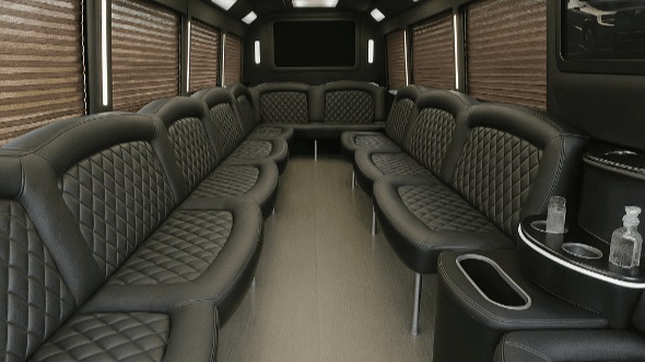 Interior of West Jordan Party Bus Company's 28 Passenger Party Bus in Sandy