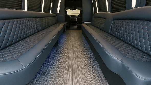 Interior of West Jordan Party Bus Company's 30 Passenger Party Bus in Taylorsville