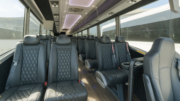 Interior of West Jordan Party Bus Company's 35 Passenger Mini Bus in West Jordan