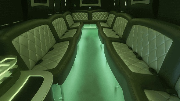 Interior of West Jordan Party Bus Company's 40 Passenger Party Bus in Lehi