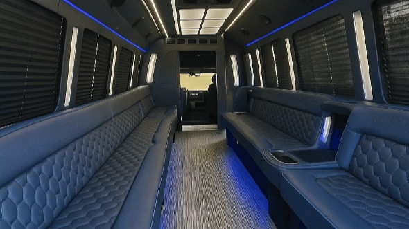 Interior of West Jordan Party Bus Company's 40 Passenger Party Bus in Sandy