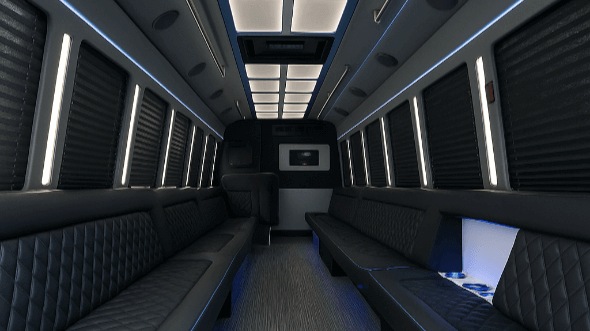 Interior of West Jordan Party Bus Company's 50 Passenger Party Bus in Herriman
