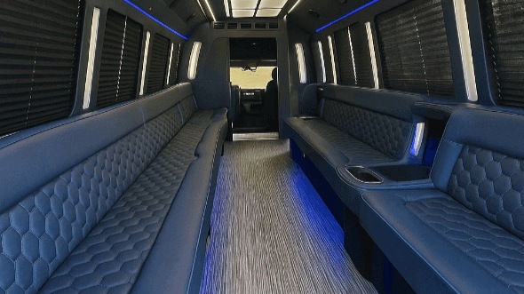 Interior of West Jordan Party Bus Company's 50 Passenger Party Bus in West Valley City